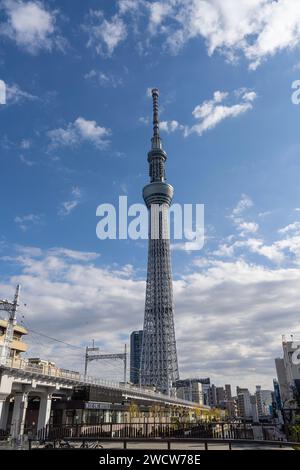 Tokio, Japan. Januar 2024. Der Tokyo skytree Tower im Stadtzentrum Stockfoto