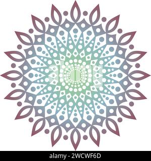 Mandala Ornament, Mandala Illustration Vektor, kreisförmiges Ornament, dekoratives Element für Design Material Stock Vektor