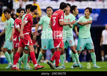 Doha, Katar. Januar 2024. Libanon gegen China PR Gruppe A - AFC Asian Cup Katar im Al Thumama Stadium. Quelle: Meng Gao/Alamy Live News Stockfoto