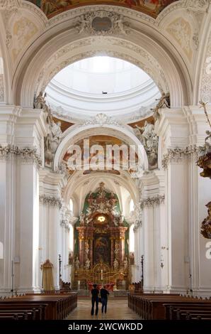 Deutschland, Bade Württemberg, Oberschwaben, Oberschwäbische Barockstraße, Weingarten, Klosterkirche Basilika St. Martin und Oswald Stockfoto