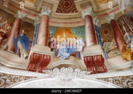 Deutschland, Bade Württemberg, Oberschwaben, Oberschwäbische Barockstraße, Weingarten, Klosterkirche Basilika St. Martin und Oswald Stockfoto