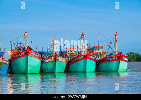 Vietnam, Mekong Delta, My Tho, Fischerhafen am Mekong Fluss Stockfoto