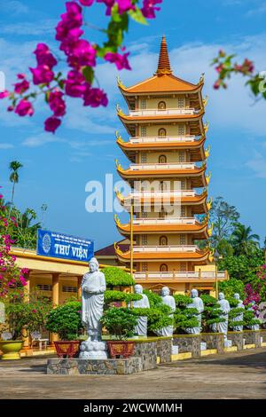 Vietnam, Mekong Delta, My Tho, Vinh Trang buddhistischer Tempel Stockfoto