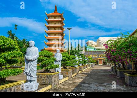 Vietnam, Mekong Delta, My Tho, Vinh Trang buddhistischer Tempel Stockfoto