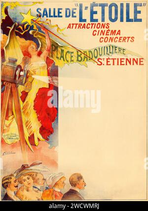 Salle de L'Etoile (1910) französisches Poster im Stock Theater - Leon Gabriel L. Coulet Artwork Stockfoto