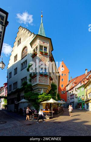 Deutschland, Baden Württemberg, Bodensee (Bodensee), Meersburg, Historisches Zentrum, Obertor-Turm Stockfoto