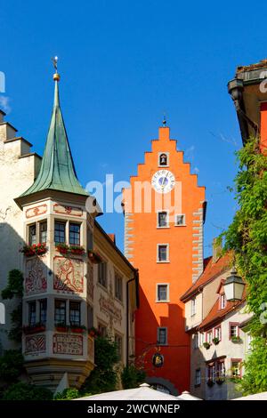 Deutschland, Baden Württemberg, Bodensee (Bodensee), Meersburg, Historisches Zentrum, Obertor-Turm Stockfoto