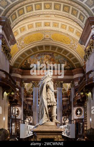 Großer Saal der Österreichischen Nationalbibliothek, Wien Stockfoto