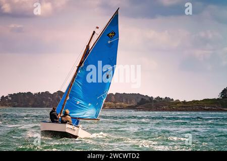 Frankreich, Morbihan, Golf von Morbihan, La Rieuse, Guepard Sloup houari von Navigator Eugene Riguidel, Golf Week 2023 Ausgabe Stockfoto