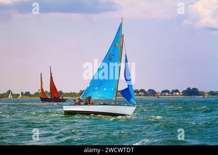 Frankreich, Morbihan, Golf von Morbihan, La Rieuse, Guepard Sloup houari von Navigator Eugene Riguidel, Golf Week 2023 Ausgabe Stockfoto