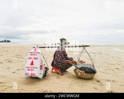 Kambodscha, Sihanoukville, lokaler Strand Stockfoto