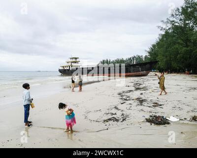 Kambodscha, Sihanoukville, lokaler Strand Stockfoto