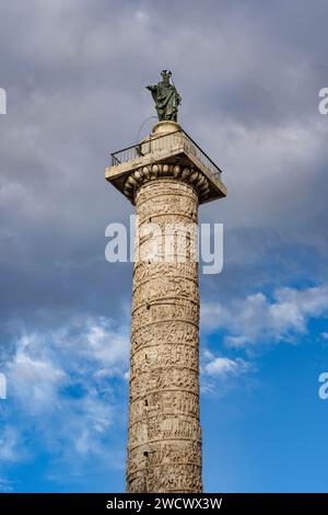 Italien, Latium, Rom, Markussäule, Place Colonna Stockfoto