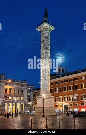 Italien, Latium, Rom, Markussäule, Place Colonna Stockfoto