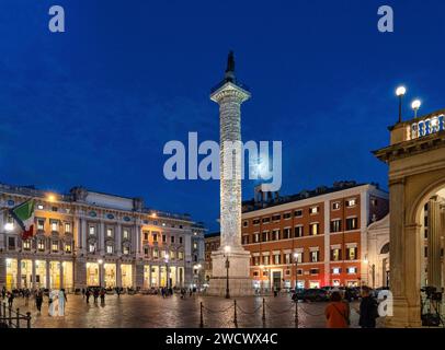 Italien, Latium, Rom, Markussäule, Place Colonna Stockfoto