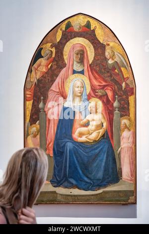 Italien, Toskana, Florenz, Galleria degli Uffizien, Sant'Anna Metterza von Masaccio Stockfoto