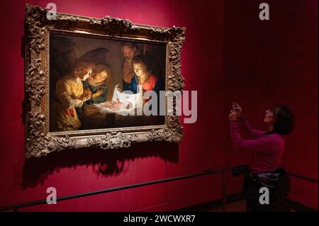 Italien, Toskana, Florenz, Galleria degli Uffizien, Anbetung der Hirten, Gerrit van Honthorst Stockfoto