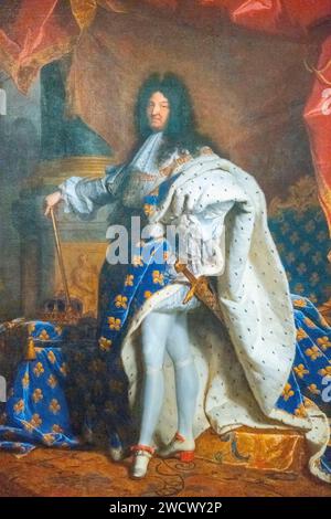 Frankreich, Paris, Gebiet, das von der UNESCO zum Weltkulturerbe erklärt wurde, Louvre Museum, Sully Flügel, Louis XIV von Hyacinthe Rigaud Stockfoto