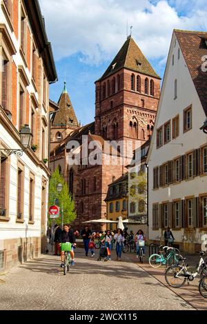 Frankreich, Bas Rhin, Straßburg, Altstadt zum Weltkulturerbe der UNESCO, St. Thomas Kirche Stockfoto