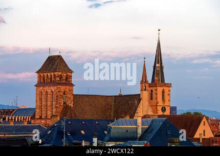 Frankreich, Bas Rhin, Straßburg, Altstadt, die von der UNESCO zum Weltkulturerbe erklärt wurde, Kirche Saint Pierre le Vieux Stockfoto