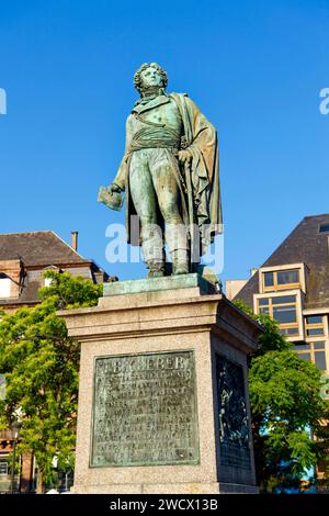 Frankreich, Bas Rhin, Straßburg, Altstadt, die von der UNESCO zum Weltkulturerbe erklärt wurde, Place Kleber Platz, Marechal Kleber Statue Stockfoto