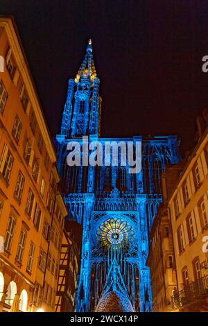 Frankreich, Bas-Rhin, Straßburg, Altstadt Weltkulturerbe der UNESCO, die Kathedrale Notre Dame Stockfoto