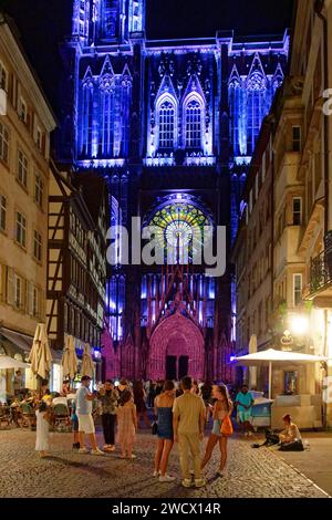 Frankreich, Bas-Rhin, Straßburg, Altstadt Weltkulturerbe der UNESCO, die Kathedrale Notre Dame Stockfoto