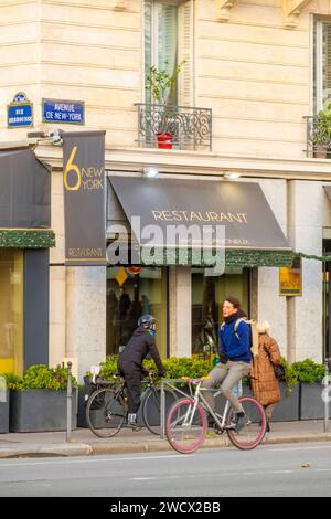 Frankreich, Paris, Avenue de New York, das New Yorker Restaurant Stockfoto