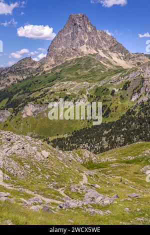 Frankreich, Pyrenäen Atlantiques, Béarn, Ossau-Tal, Pyrenäen-Nationalpark, Pic du Midi d'Ossau Stockfoto