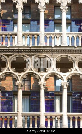 Stadthäuser im Fin-de-Siècle-Stil, Berchem, Zurenborg und Umgebung, Antwerpen, Belgien, Europa Stockfoto