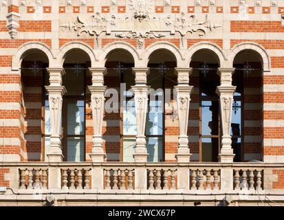 Stadthäuser im Fin-de-Siècle-Stil, Berchem, Zurenborg und Umgebung, Antwerpen, Belgien, Europa Stockfoto