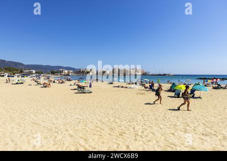 Frankreich, Var, Bormes les Mimosas, La Faviere Beach Stockfoto