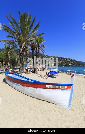 Frankreich, Var, Le Lavandou, Saint Clair Beach Stockfoto