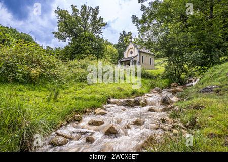 Frankreich, Pyrenäen Atlantiques, Béarn, Ossau-Tal, Benou-Plateau, Bilhères Stockfoto