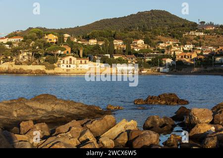 Frankreich, Var, Carqueiranne, Pradon Beach Stockfoto