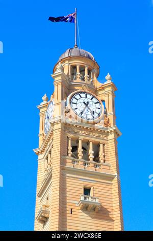 Australien, New South Wales, Sydney, Central Railway Station Clock Tower aus dem Ende des 19. Jahrhunderts Stockfoto