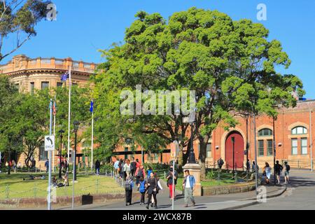 Australien, New South Wales, Sydney, Seitenansicht des Hauptbahnhofs aus dem Ende des 19. Jahrhunderts Stockfoto