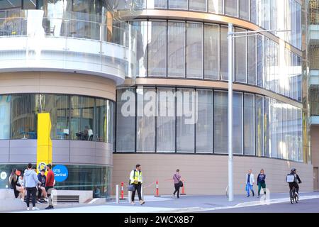 Australien, New South Wales, Sydney, Central Business District (CBD), Ultimo, UTS (University of Technology Sydney), Gebäude 2 (Central), entworfen von dem Architekten Richard Francis-Jones und beherbergt die juristische Fakultät und die Bibliothek Stockfoto