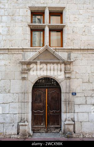 Frankreich, Haute Savoie, Annecy, 15 rue Jean Jacques Rousseau, wo Saint Francois de Sales lebte Stockfoto