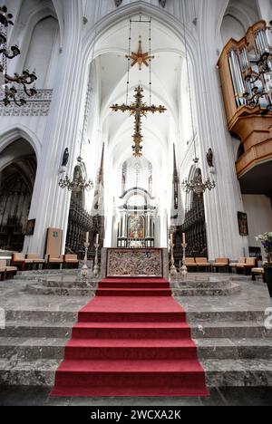 Innenansicht, Kathedrale unserer Lieben Frau, cathédrale Notre-Dame, Antwerpen, Flandern, Belgien, Europa Stockfoto