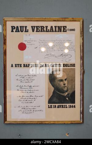 Frankreich, Moselle, Metz, Kirche Notre Dame de l'Assomption, Paul Verlaine taufte in dieser Kirche am 18. April 1844 Stockfoto