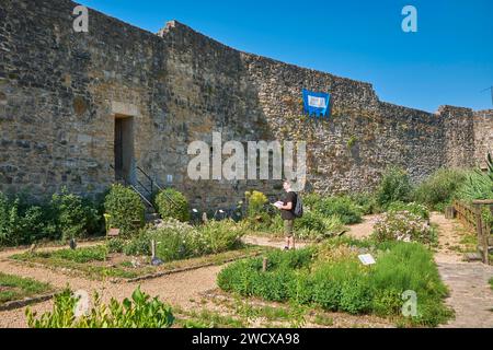 Frankreich, Mosel, Rodemack, Les Plus Beaux Villages de France (die schönsten Dörfer Frankreichs), der mittelalterliche Garten Stockfoto