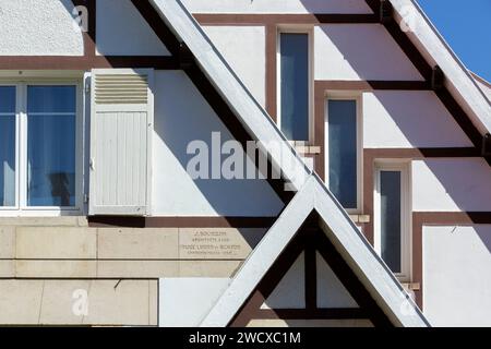 France, Meurthe et Moselle, Villers les Nancy, zwei Häuser des Architekten Jean Bourgon im Jahre 1930, die Avenue France Lanord Stockfoto