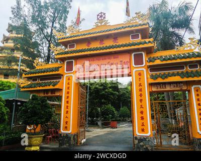 Vietnam, Saigon, Dinh Giac Lam Pagode Stockfoto