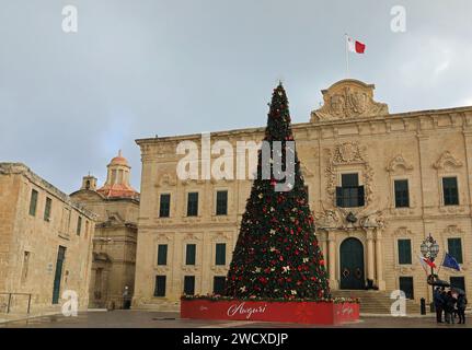 Weihnachten in Valletta Stockfoto