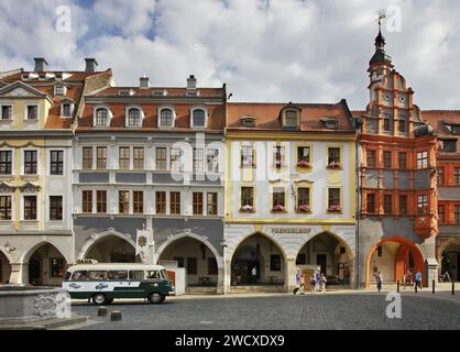 Unterer Marktplatz (Untermarkt) in Gorlitz. Deutschland Stockfoto