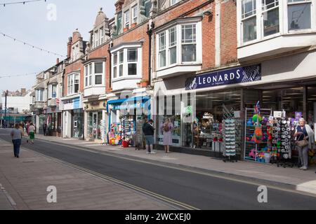 Eine Reihe von Geschäften in Swanage, Dorset, Großbritannien Stockfoto