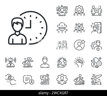 Symbol für die Terminlinie des Geschäftsprojekts. Facharzt, Arzt und Berufswettbewerb. Vektor Stock Vektor