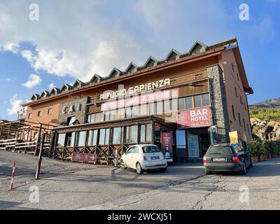 Italien, Sizilien, Vulkan Ätna, Zuflucht Sapienza Stockfoto