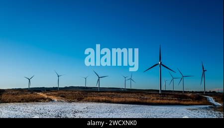 Pateshill Wind Farm, West Lothian, Schottland Stockfoto